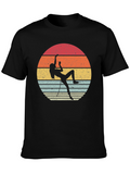 Retro Rock Climbing Sunset Graphic Tee