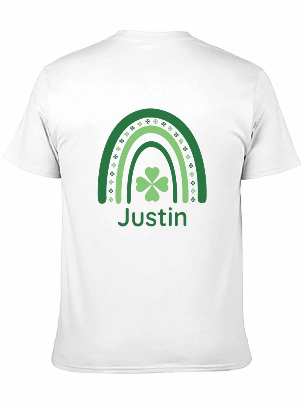 St. Patricks Day Justin Shamrock Rainbow T-Shirt