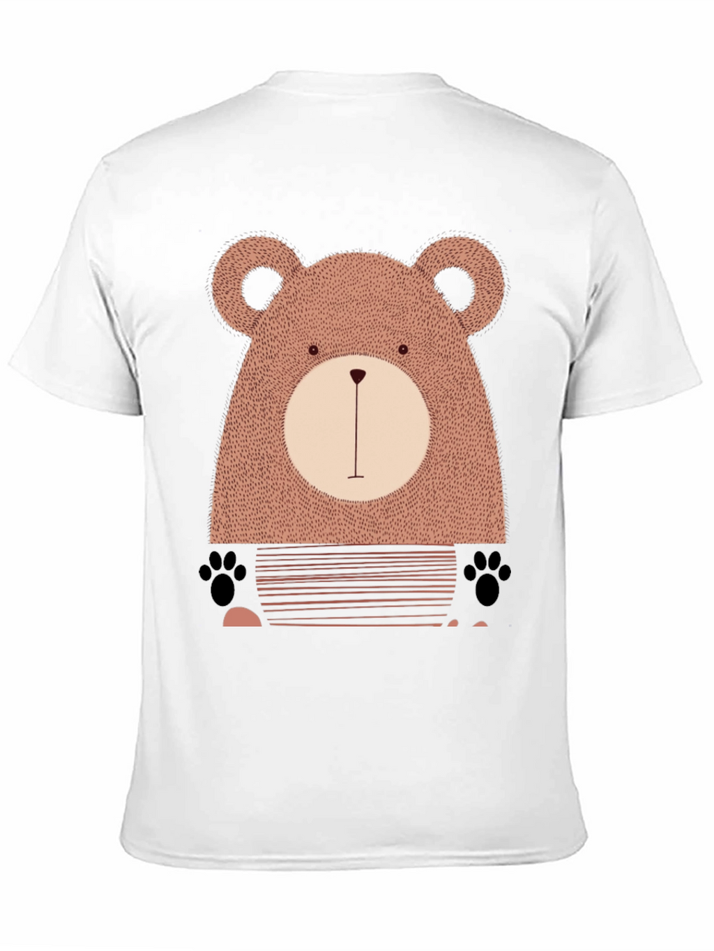 Cute Bear Graphic Black T-Shirt