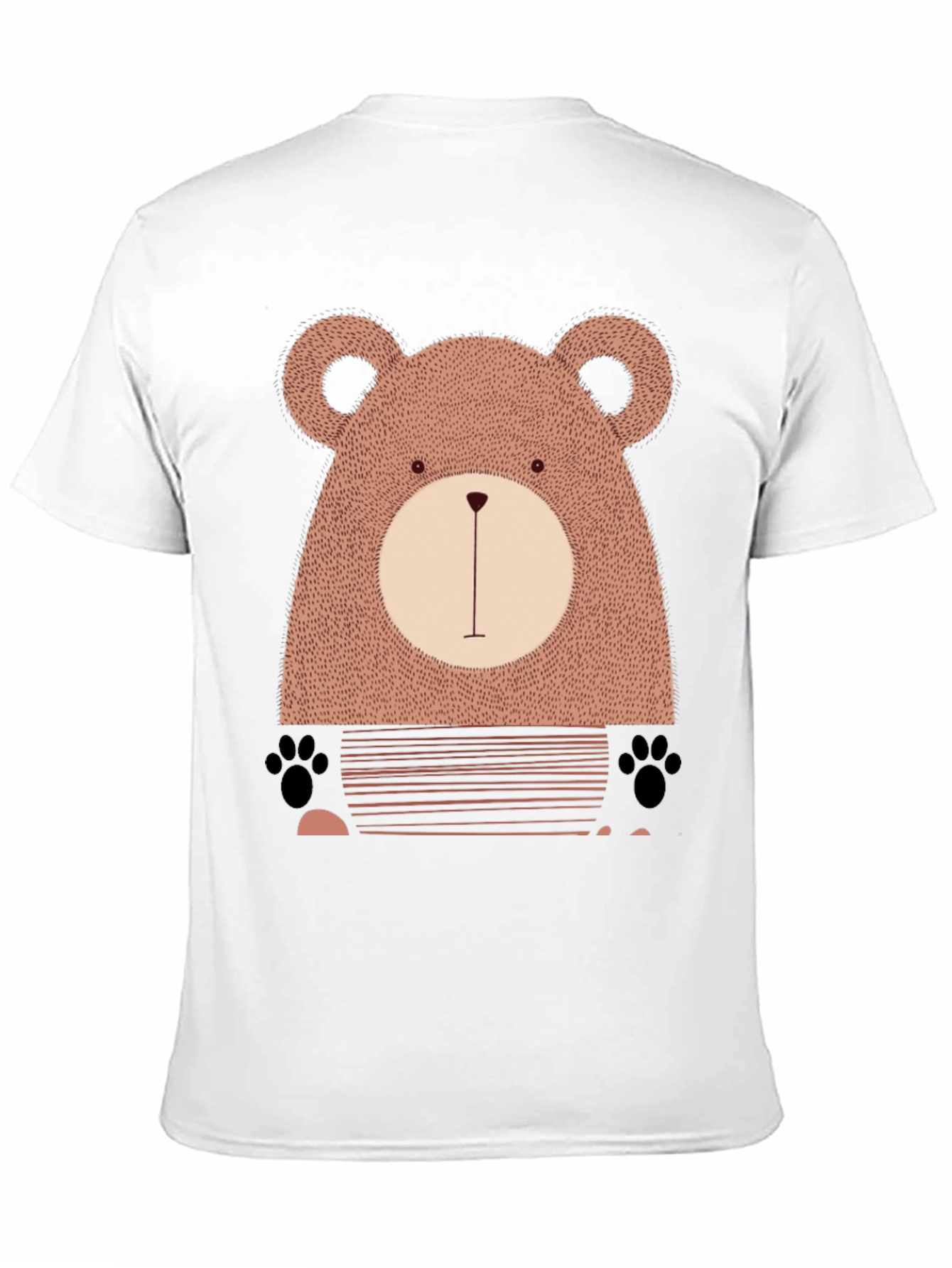 Cute Bear Graphic Black T-Shirt