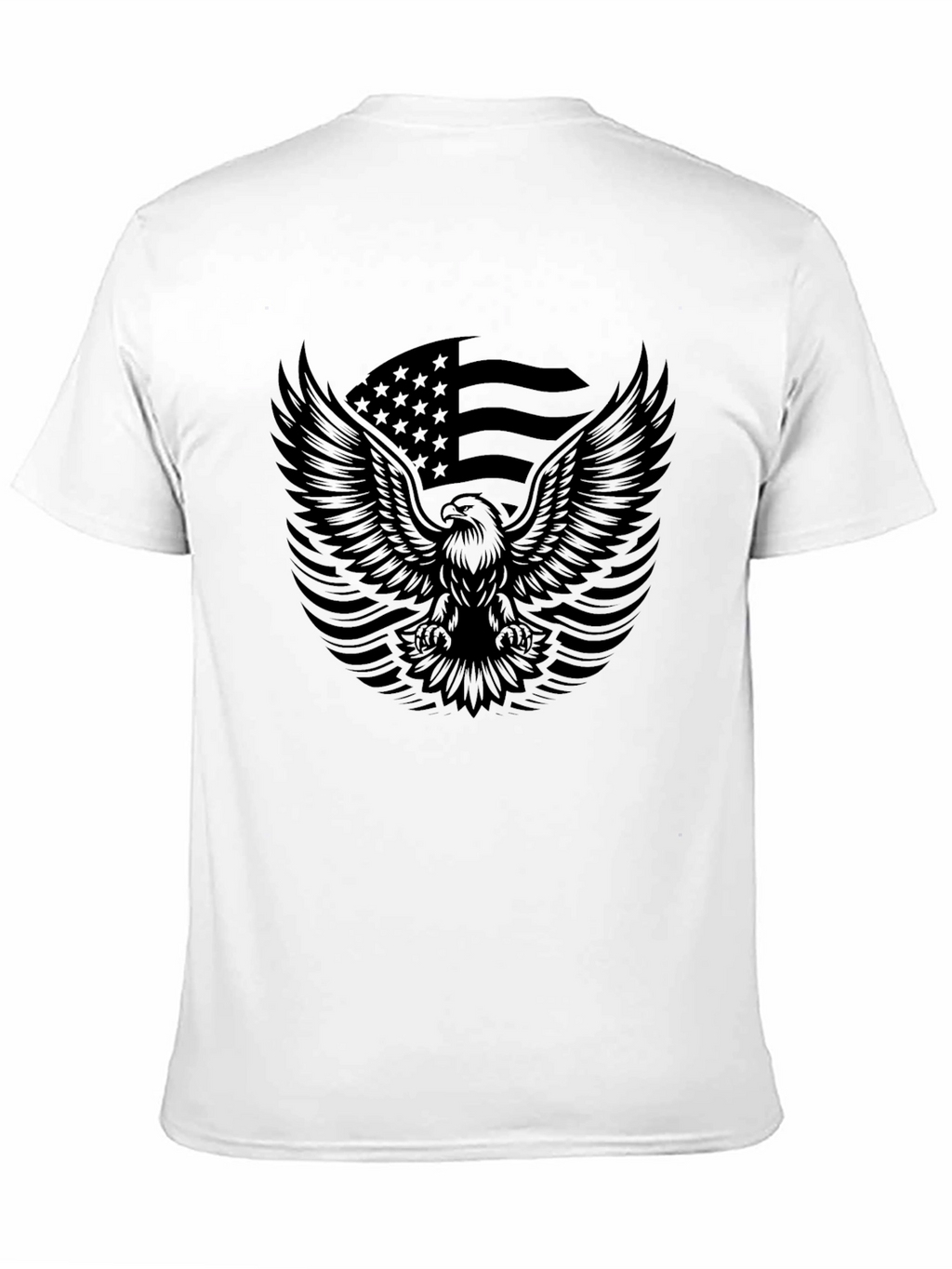 American Pride Eagle Graphic Tee - Mens Black T-Shirt