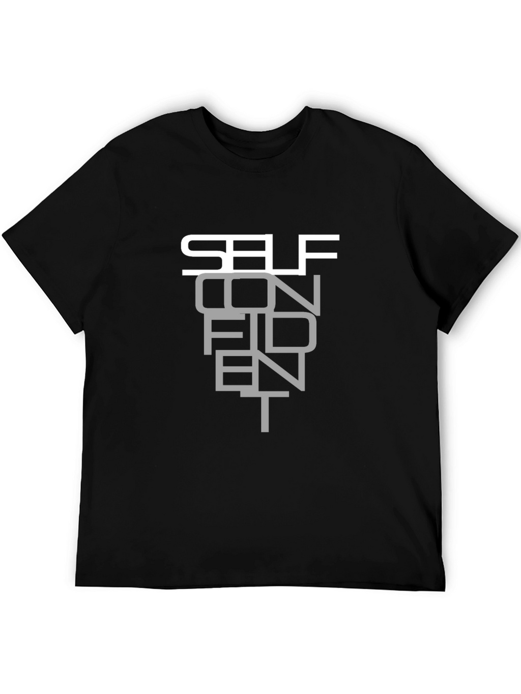 Self Confident Black Graphic T-Shirt