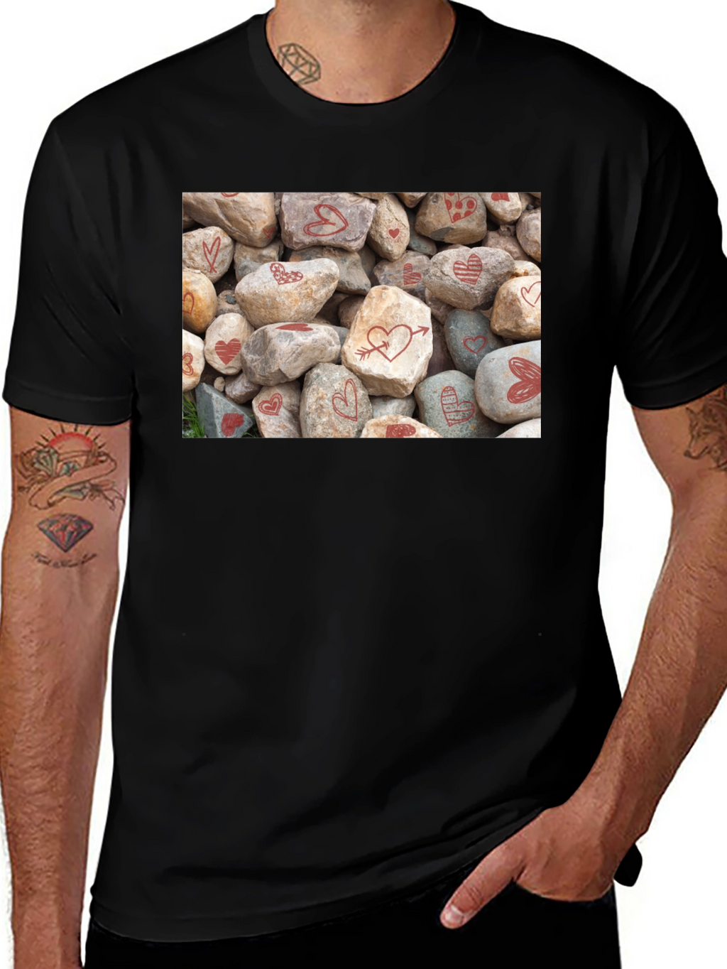Heart Rocks Graphic Tee - Valentines Day Gift