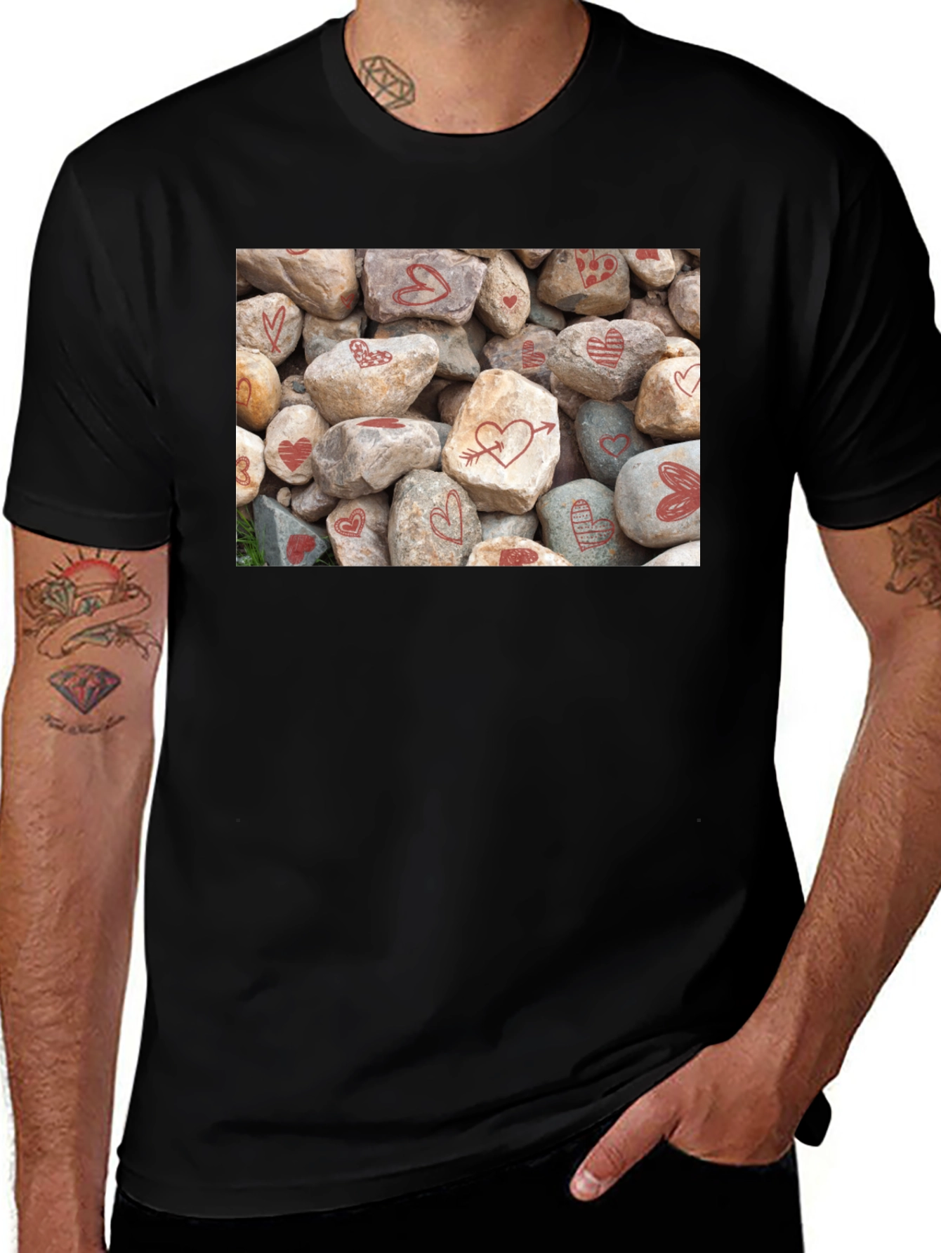 Heart Rocks Graphic Tee - Valentines Day Gift