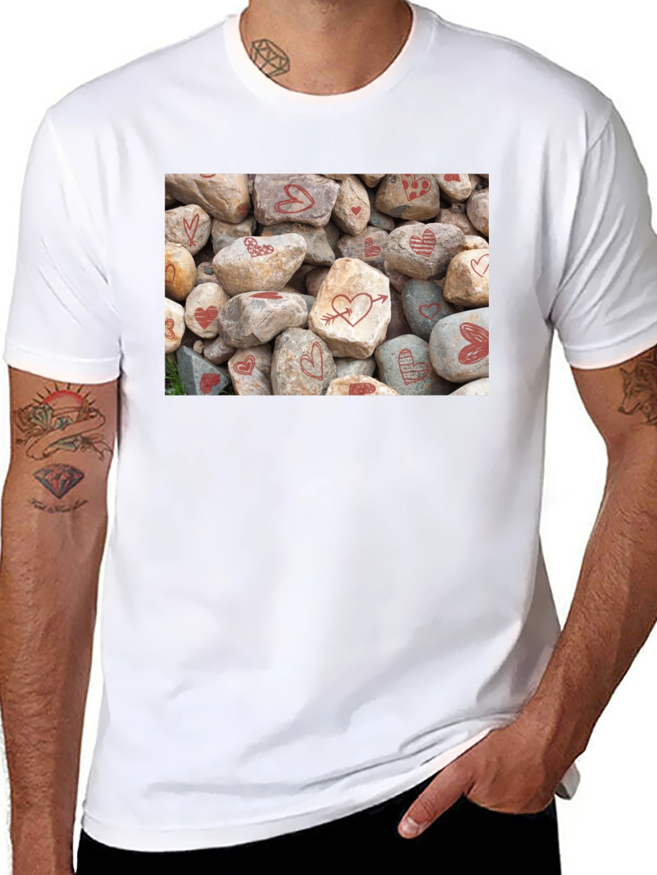 Heart Rocks Graphic Tee - Valentines Day Gift