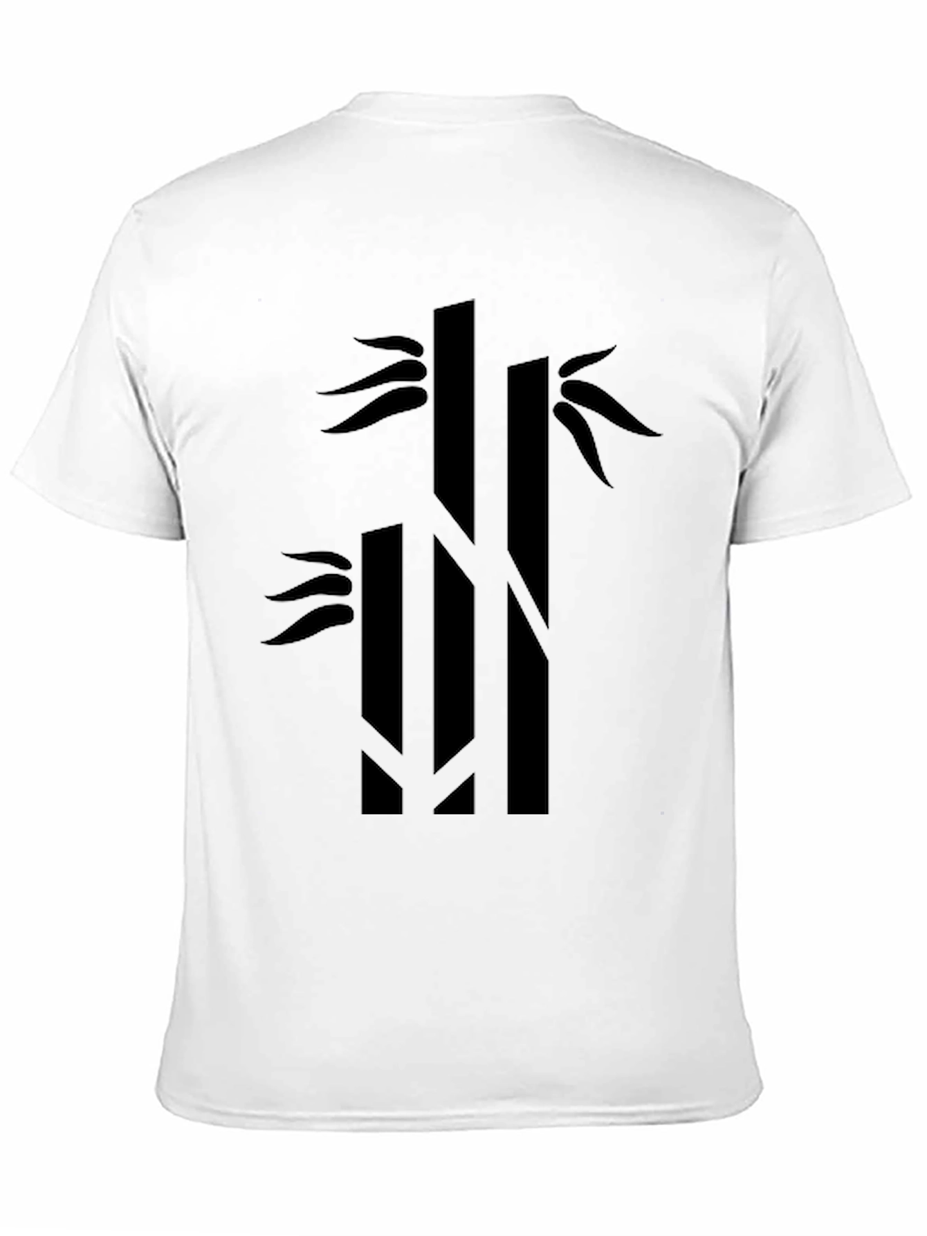 Mens Black Bamboo Graphic Tee - Casual Style