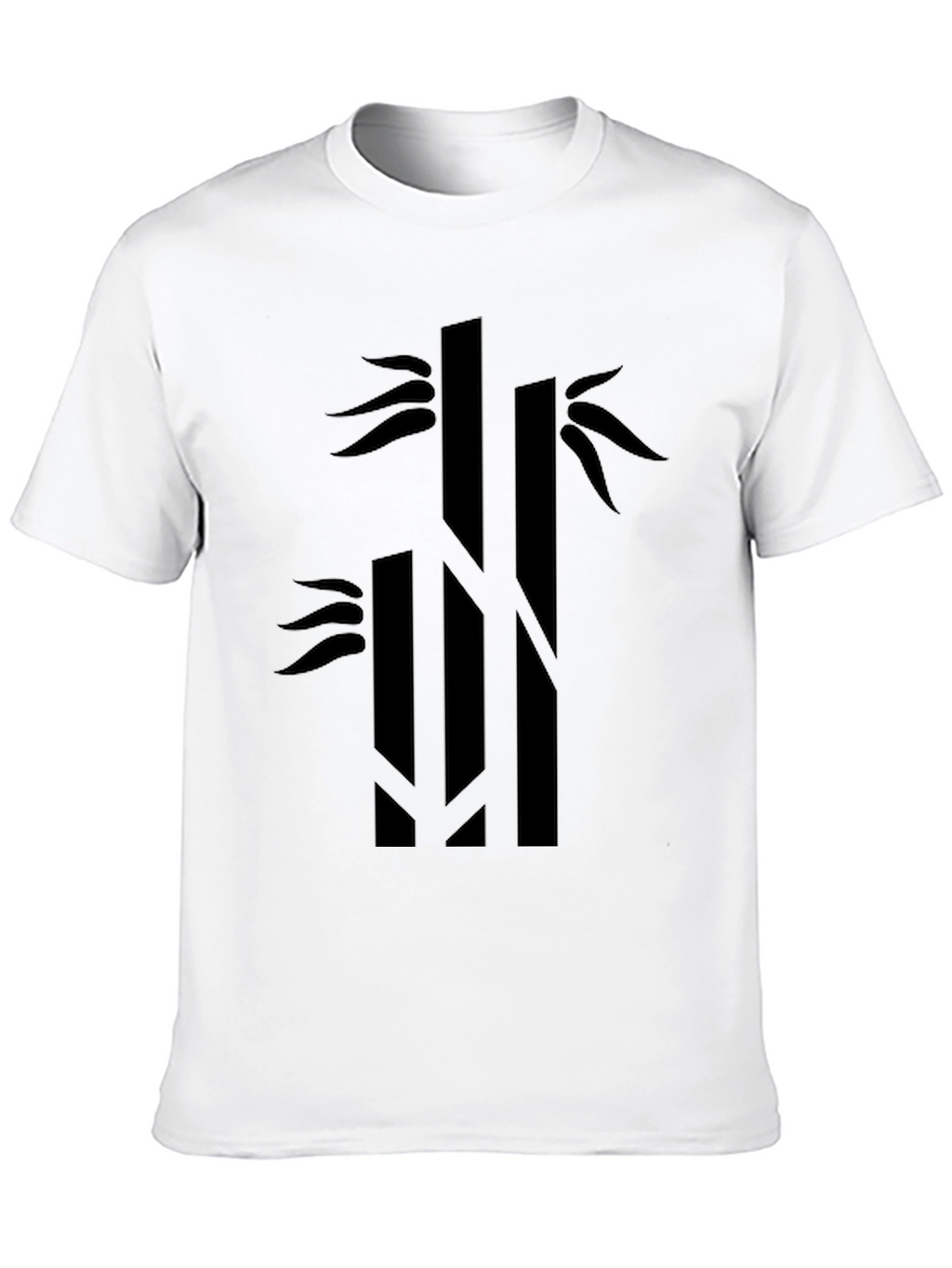 Mens Black Bamboo Graphic Tee - Casual Style