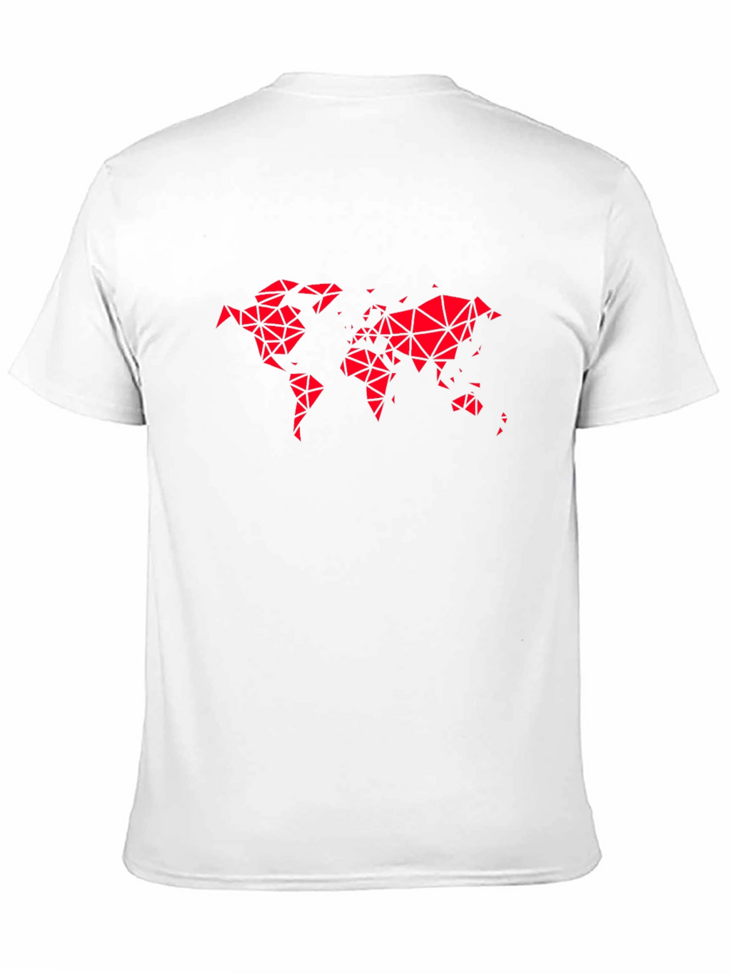 Geometric World Map Tee - Modern Black T-Shirt