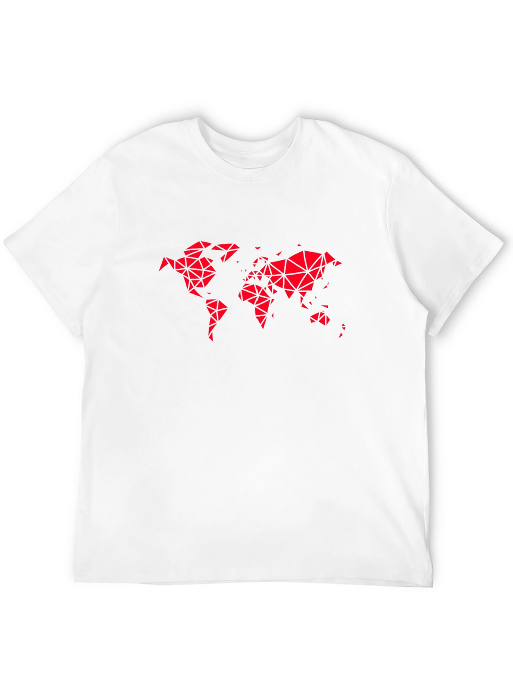 Geometric World Map Tee - Modern Black T-Shirt