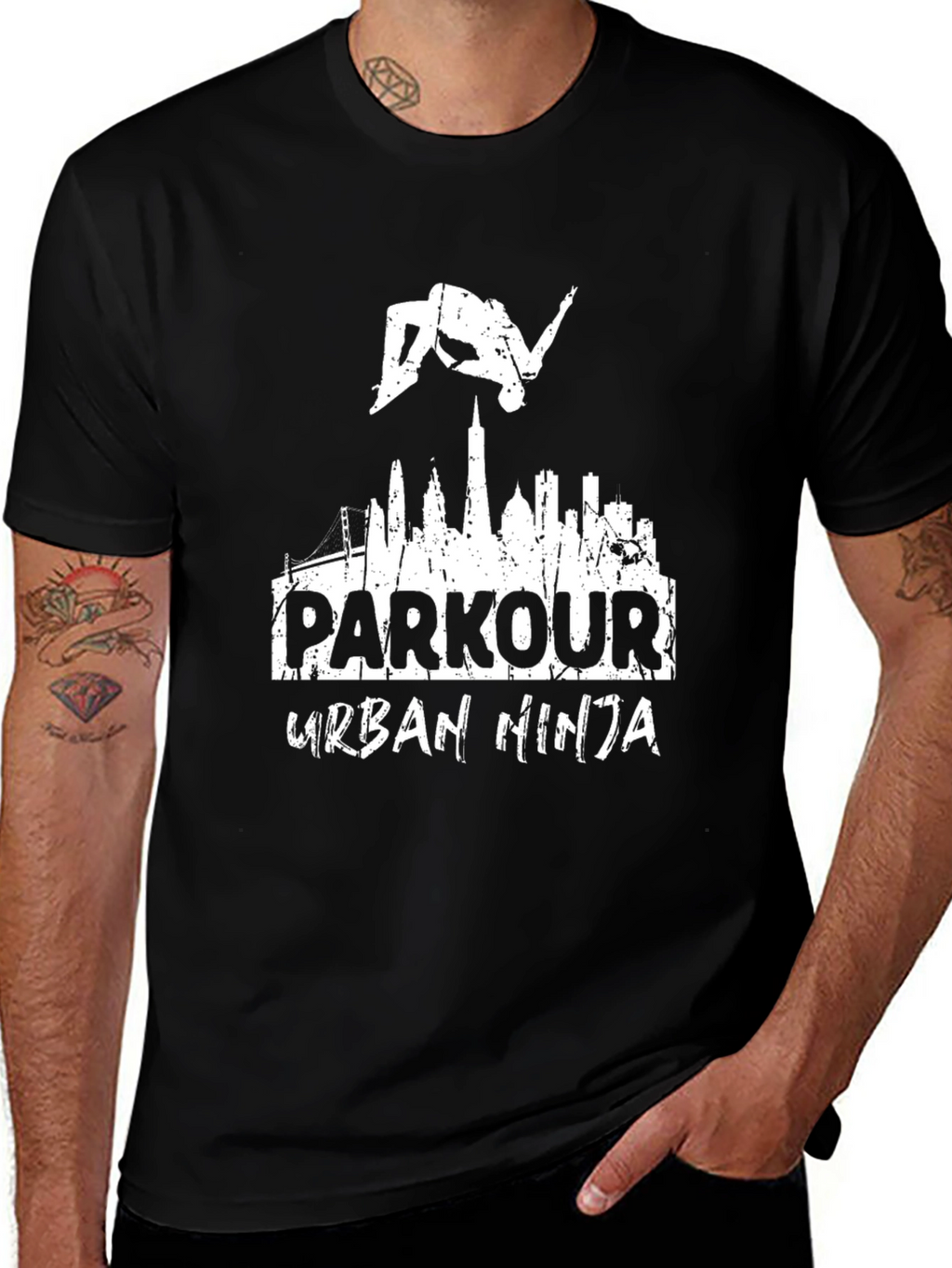 Parkour Urban Ninja Graphic T-Shirt