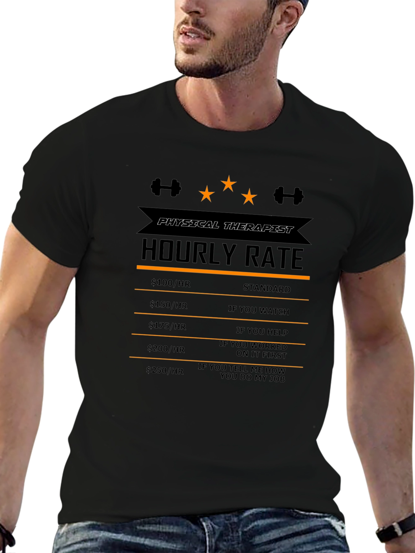 Physical Therapist Hourly Rate Funny T-Shirt
