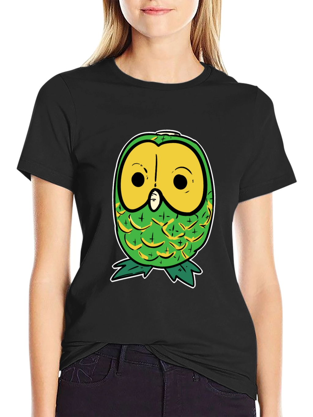 Pineapple Owl Graphic T-Shirt - Unique & Funny