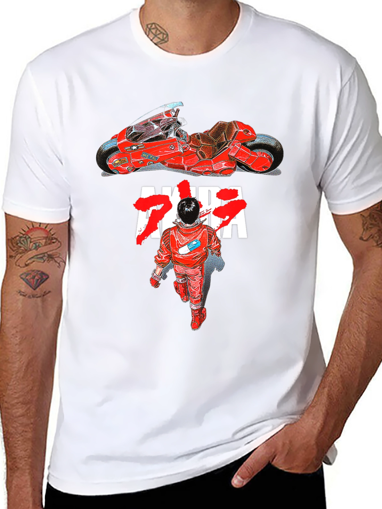 Akira Anime Graphic T-Shirt Motorcycle Tee