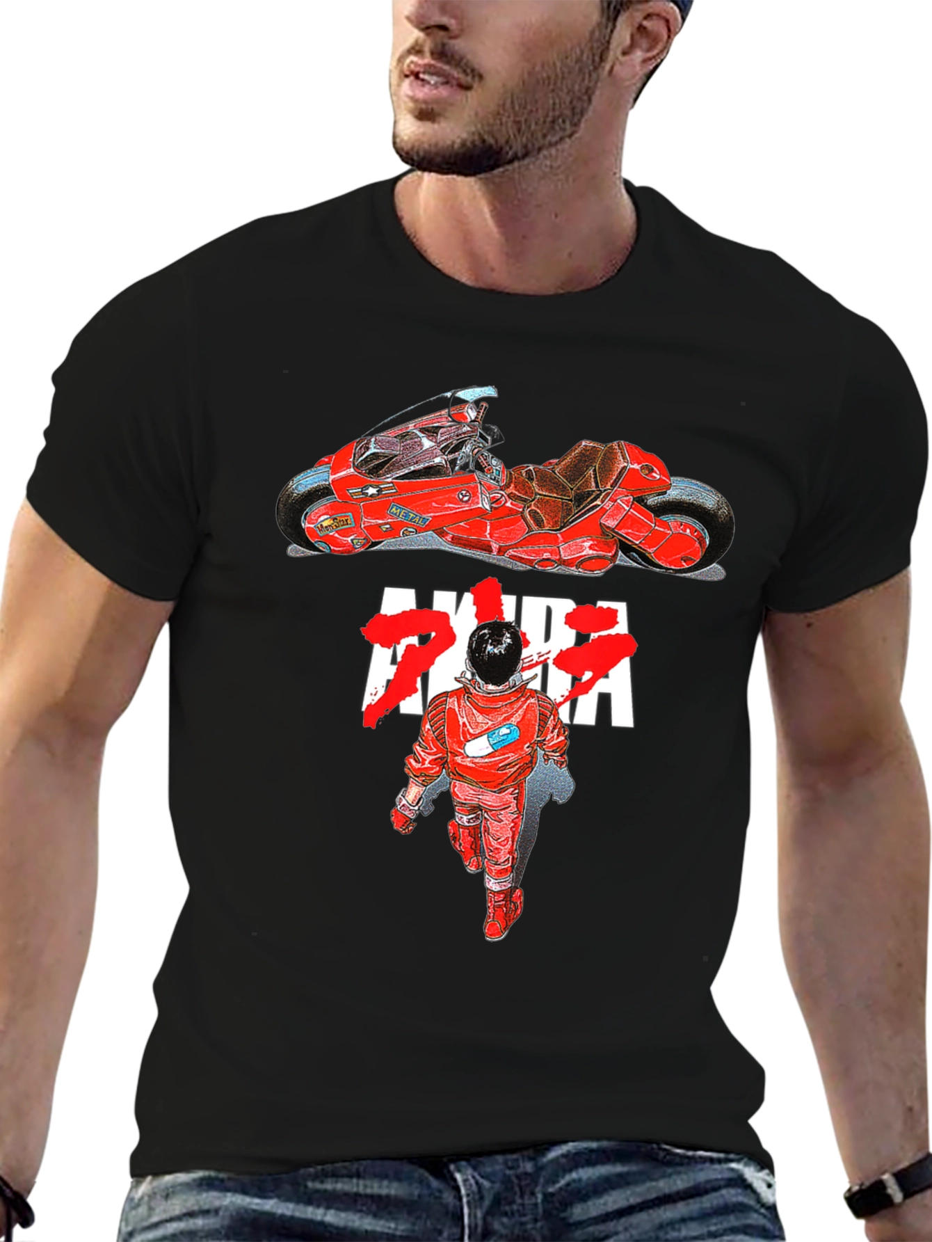 Akira Anime Graphic T-Shirt Motorcycle Tee