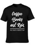 Coffee Books and Rain T-Shirt - Perfect Day Tee