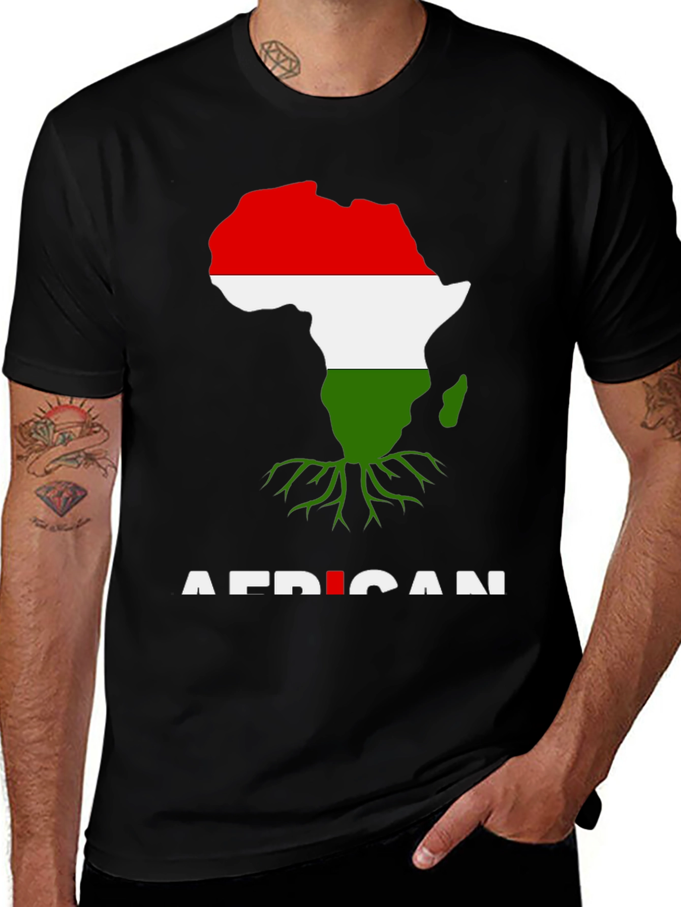 African Roots T-Shirt - Black Pride Heritage Tee