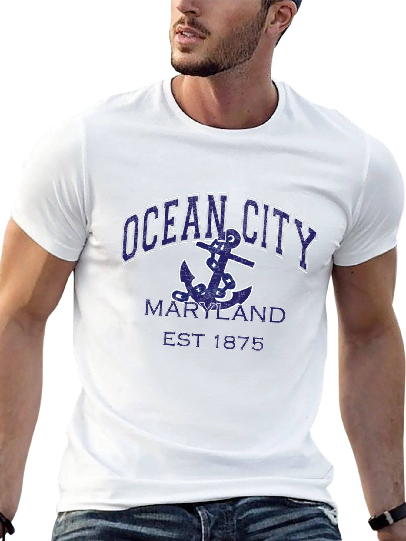 Ocean City Maryland Anchor Graphic T-Shirt