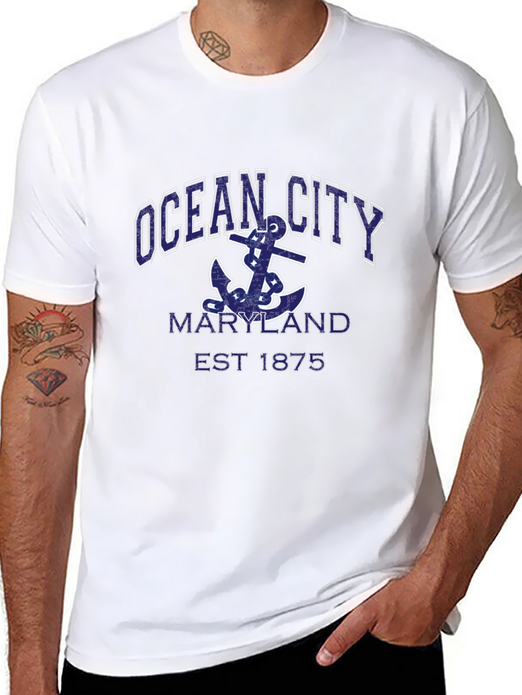 Ocean City Maryland Anchor Graphic T-Shirt