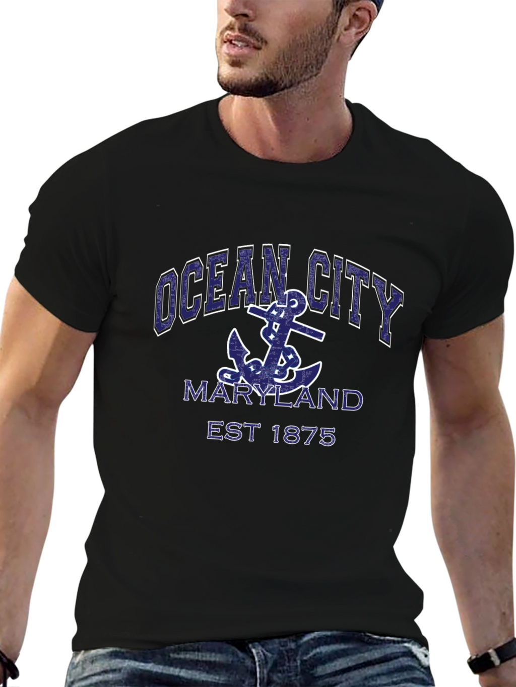 Ocean City Maryland Anchor Graphic T-Shirt