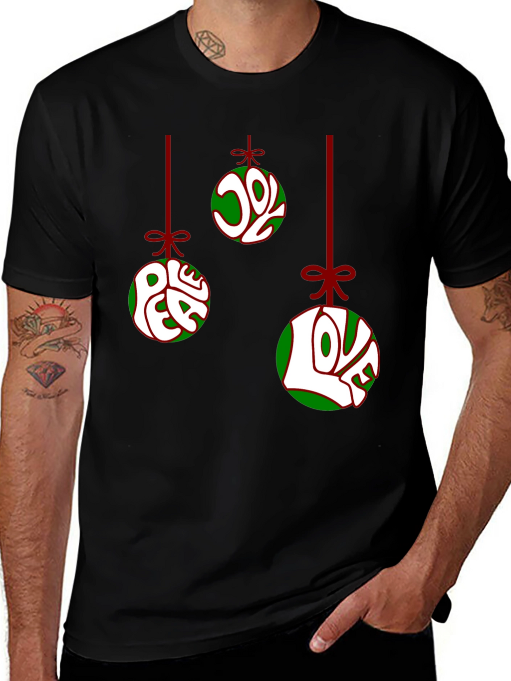Festive Christmas Ornament Graphic T-Shirt