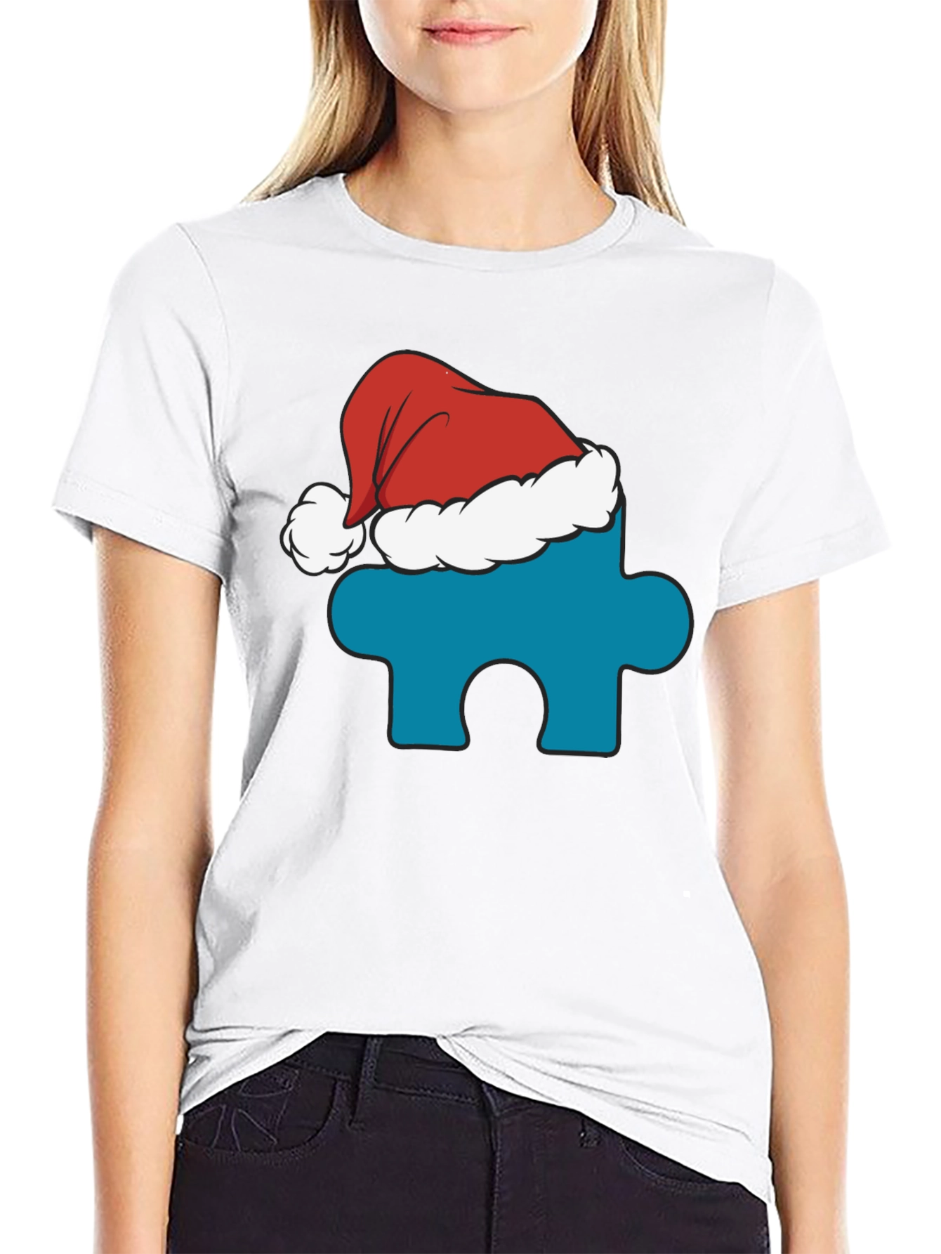 Autism Awareness Santa Hat Tee