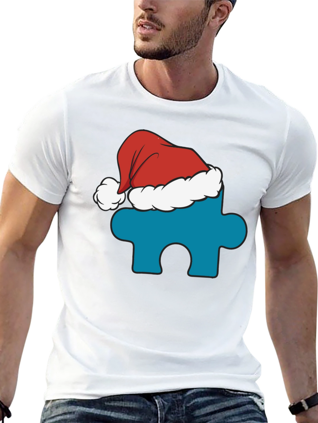 Autism Awareness Santa Hat Tee