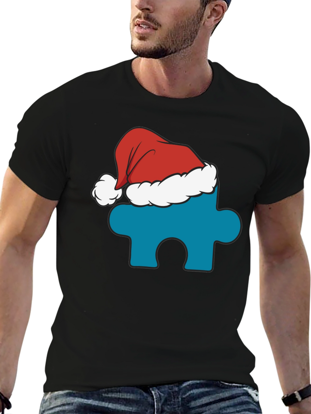 Autism Awareness Santa Hat Tee