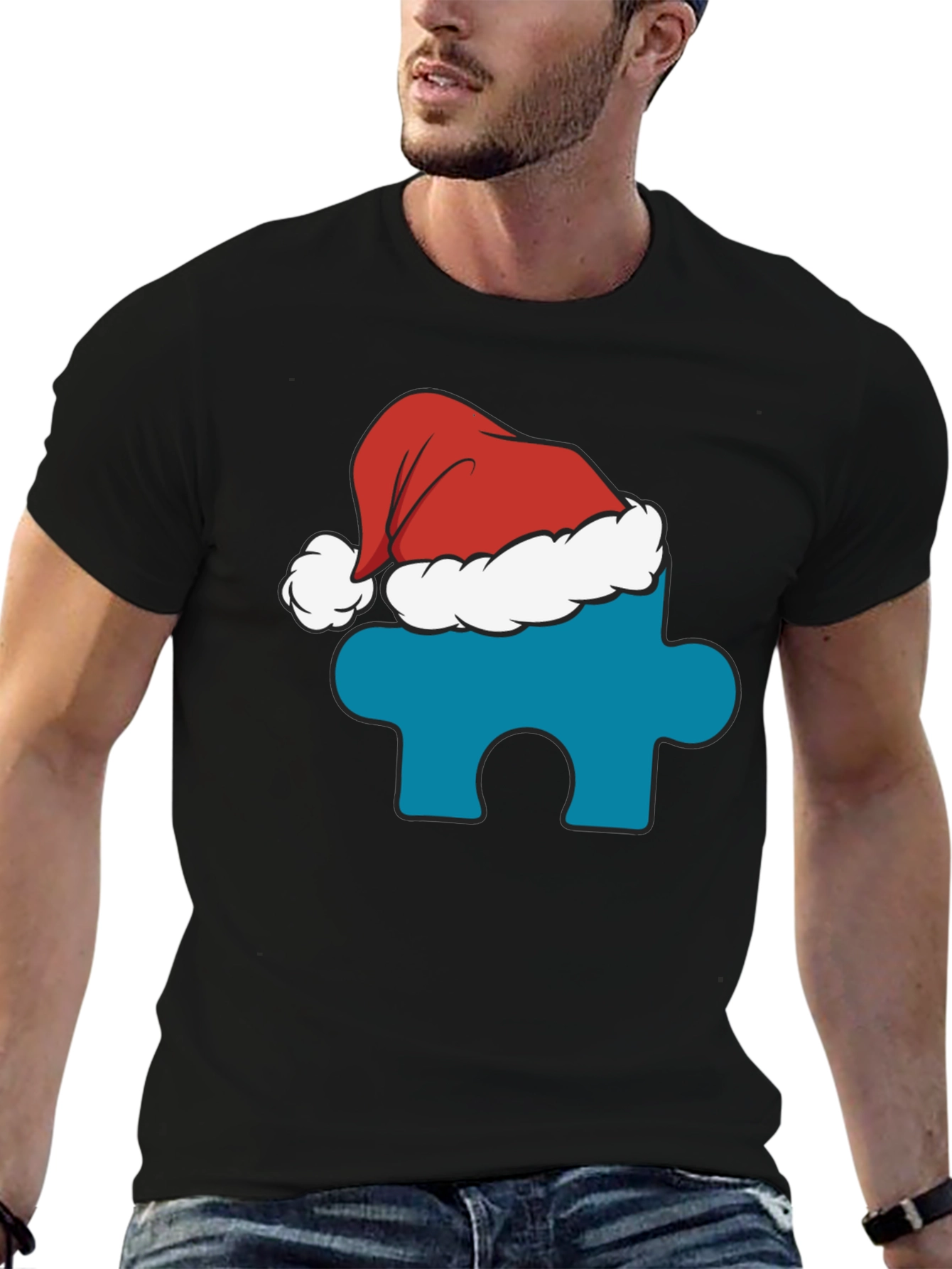 Autism Awareness Santa Hat Tee