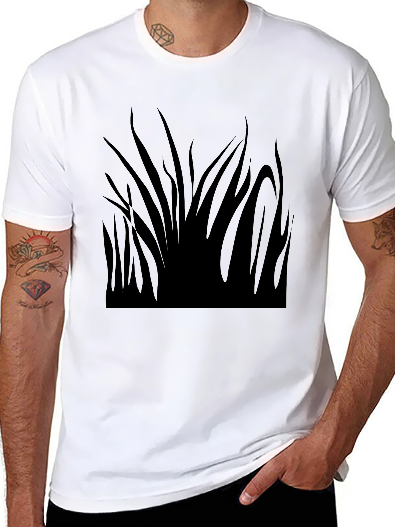 Graphic Black T-Shirt - Abstract Design