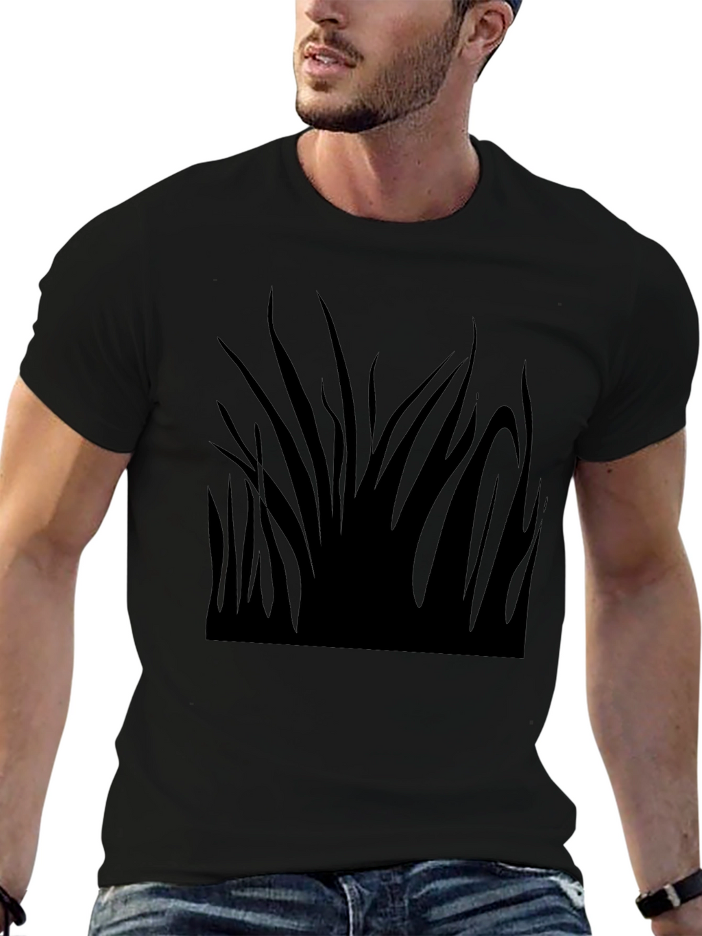 Graphic Black T-Shirt - Abstract Design