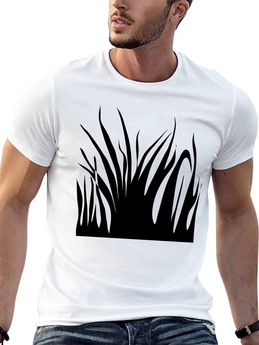 Graphic Black T-Shirt - Abstract Design