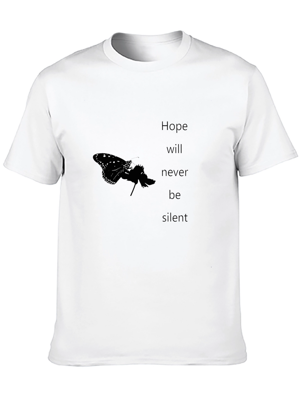 Hope Never Silent Black Graphic Tee