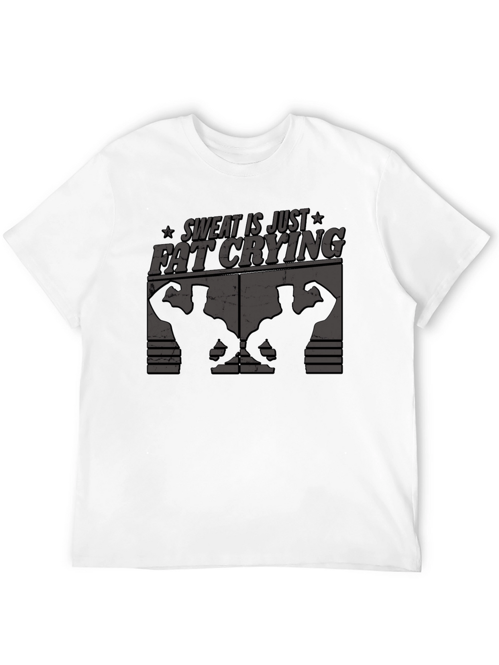 Sweat is Just Fat Crying Black T-Shirt