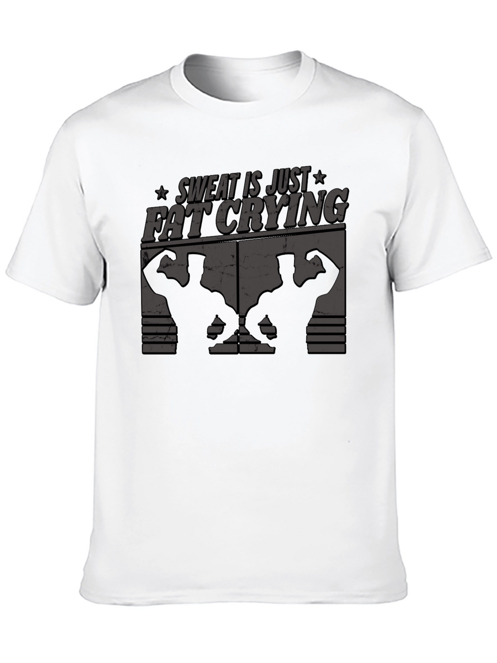 Sweat is Just Fat Crying Black T-Shirt