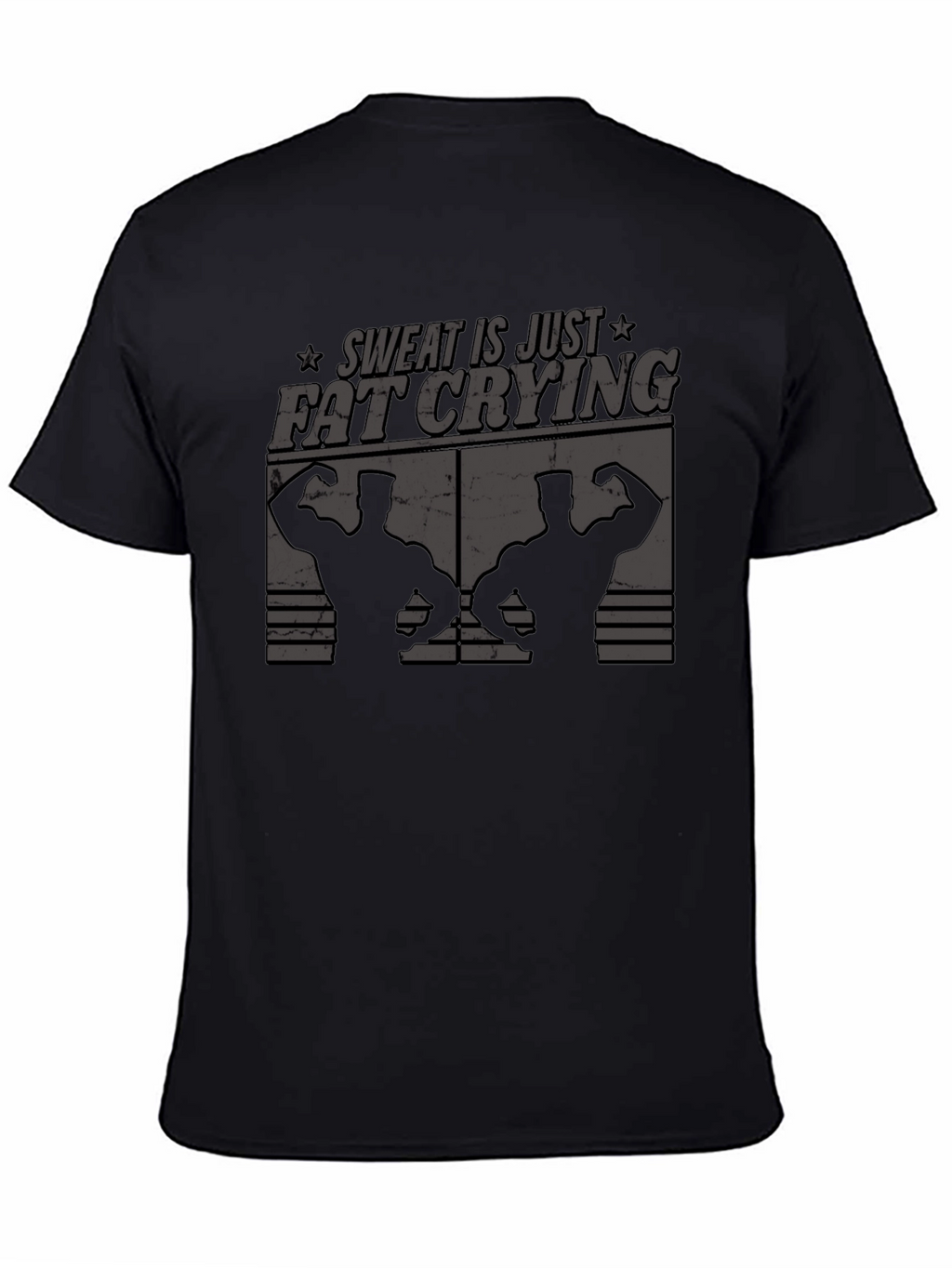 Sweat is Just Fat Crying Black T-Shirt