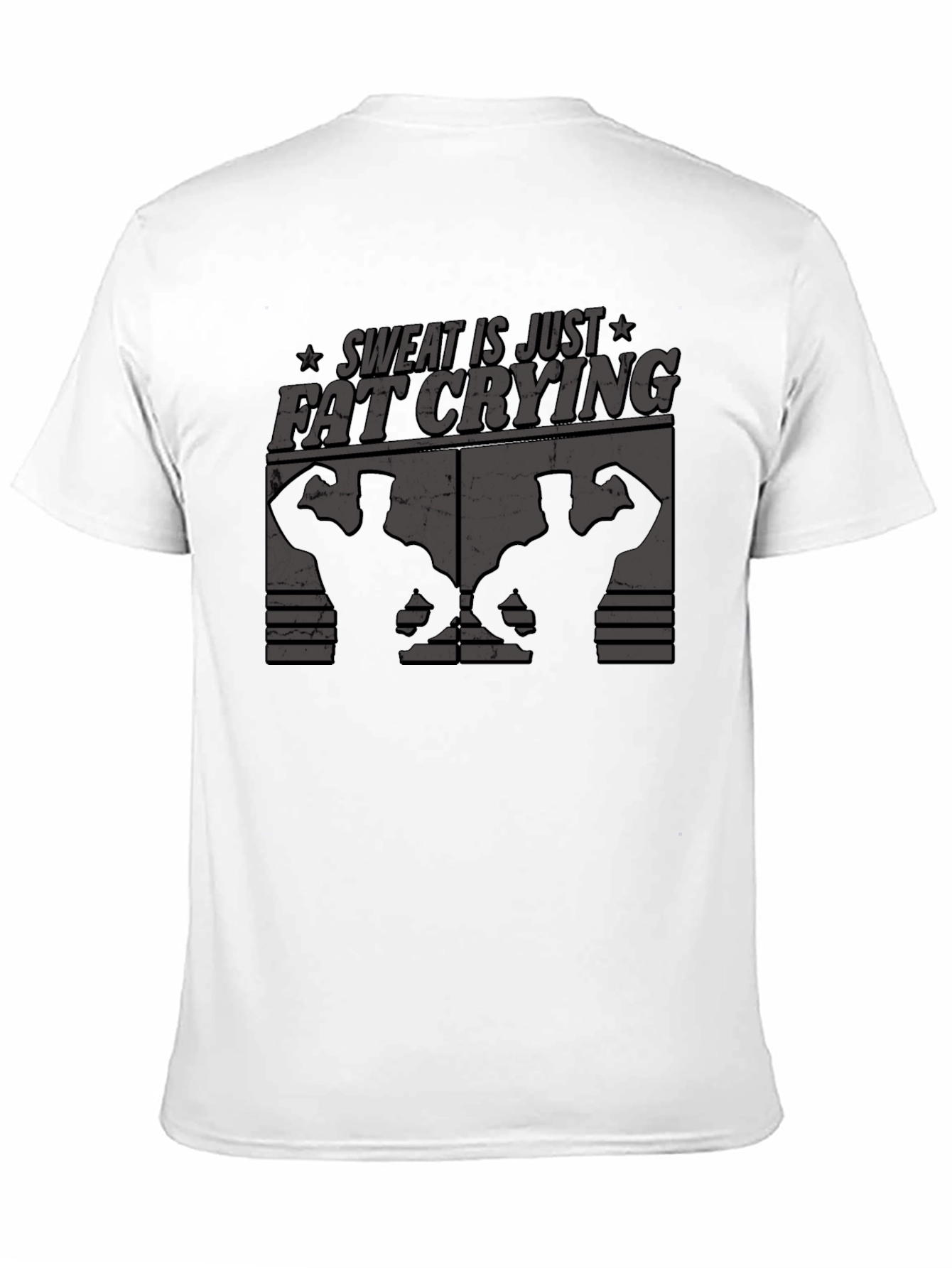 Sweat is Just Fat Crying Black T-Shirt