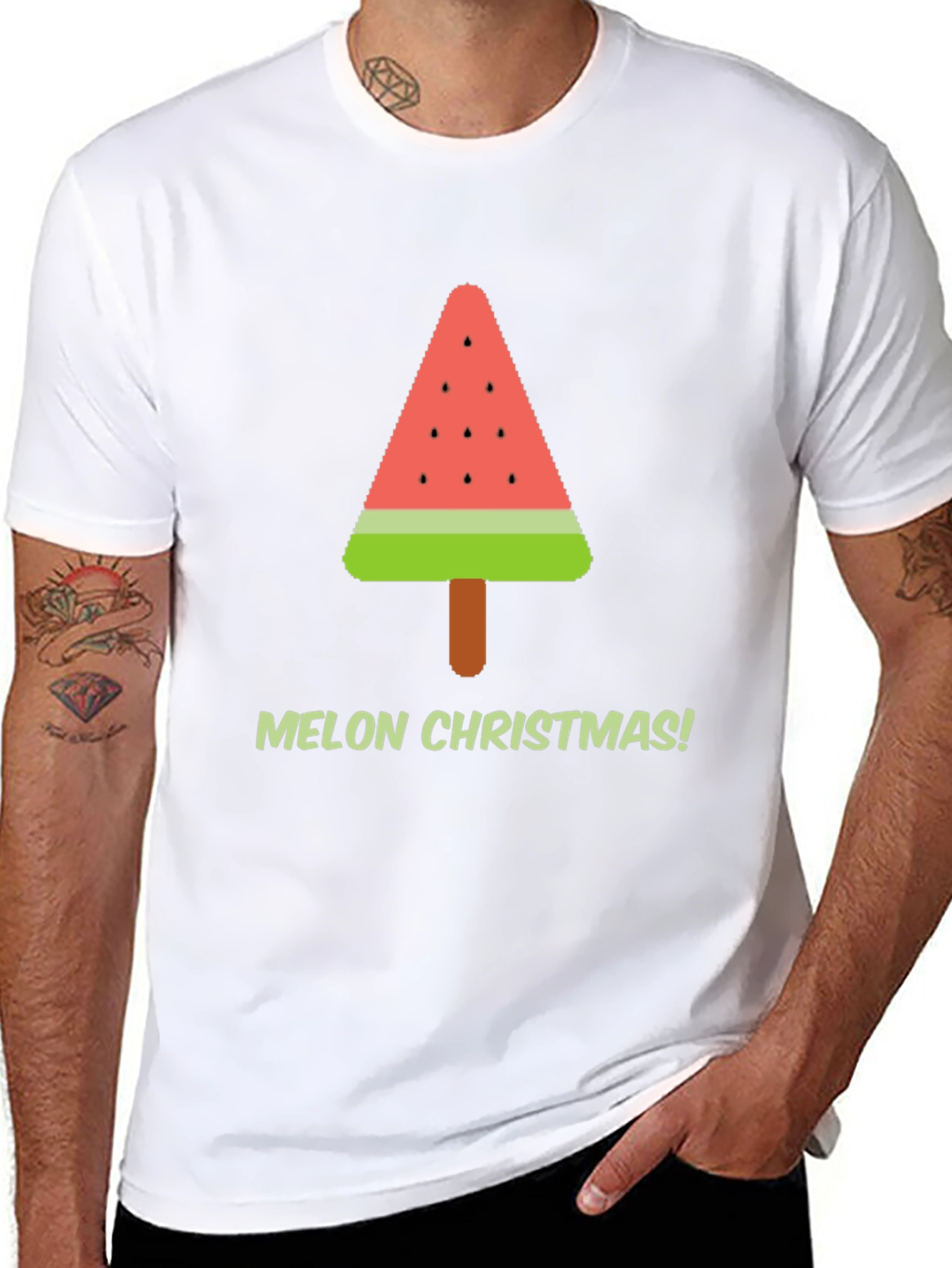 Melon Christmas T-Shirt - Holiday Graphic Tee