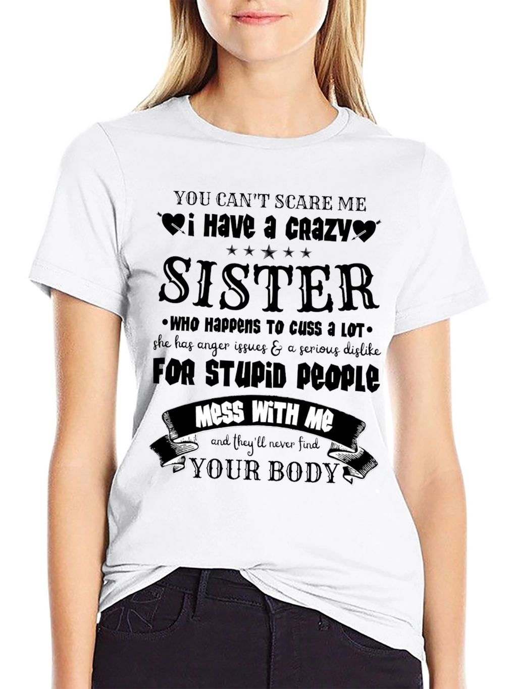 Crazy Sister Novelty Graphic Tee