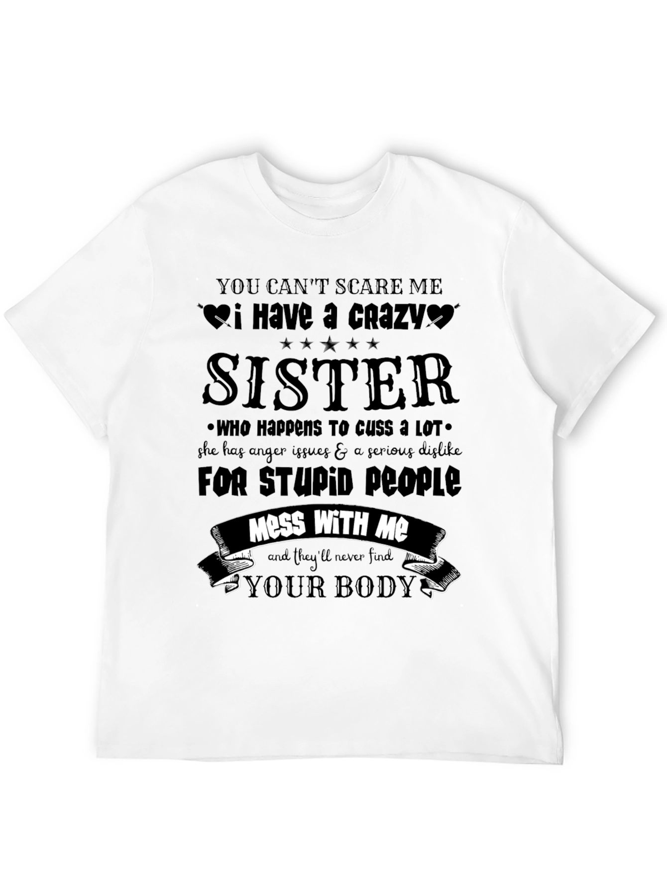 Crazy Sister Novelty Graphic Tee
