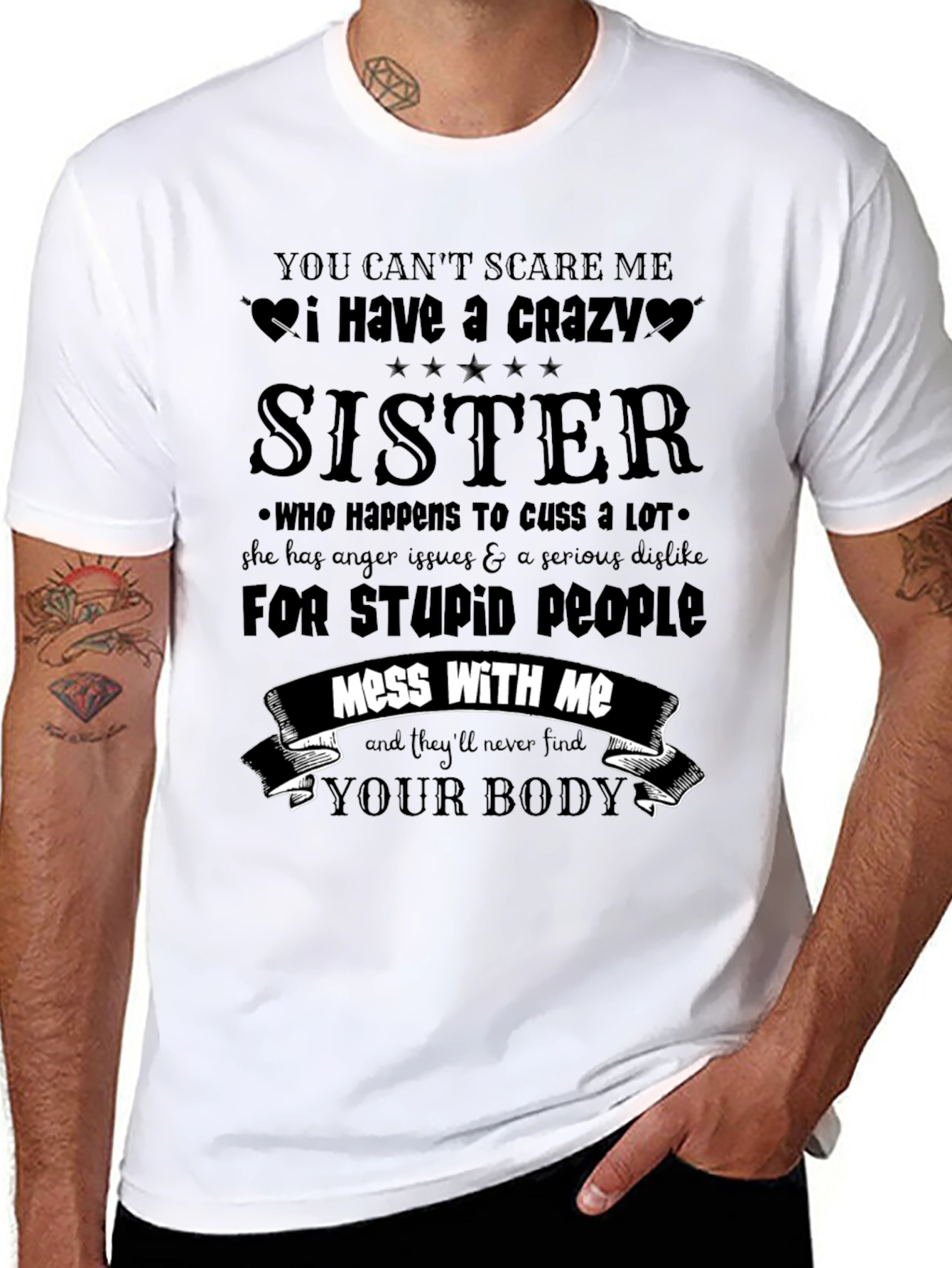 Crazy Sister Novelty Graphic Tee