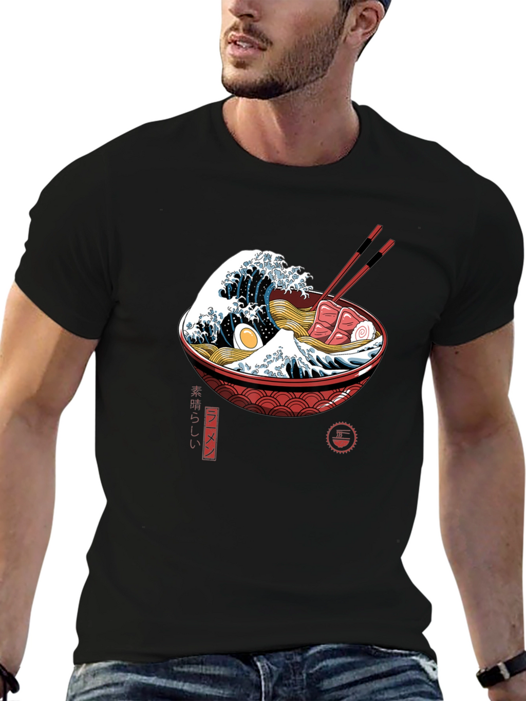 Ramen Wave Graphic Tee - Unique Japanese Inspired T-Shirt