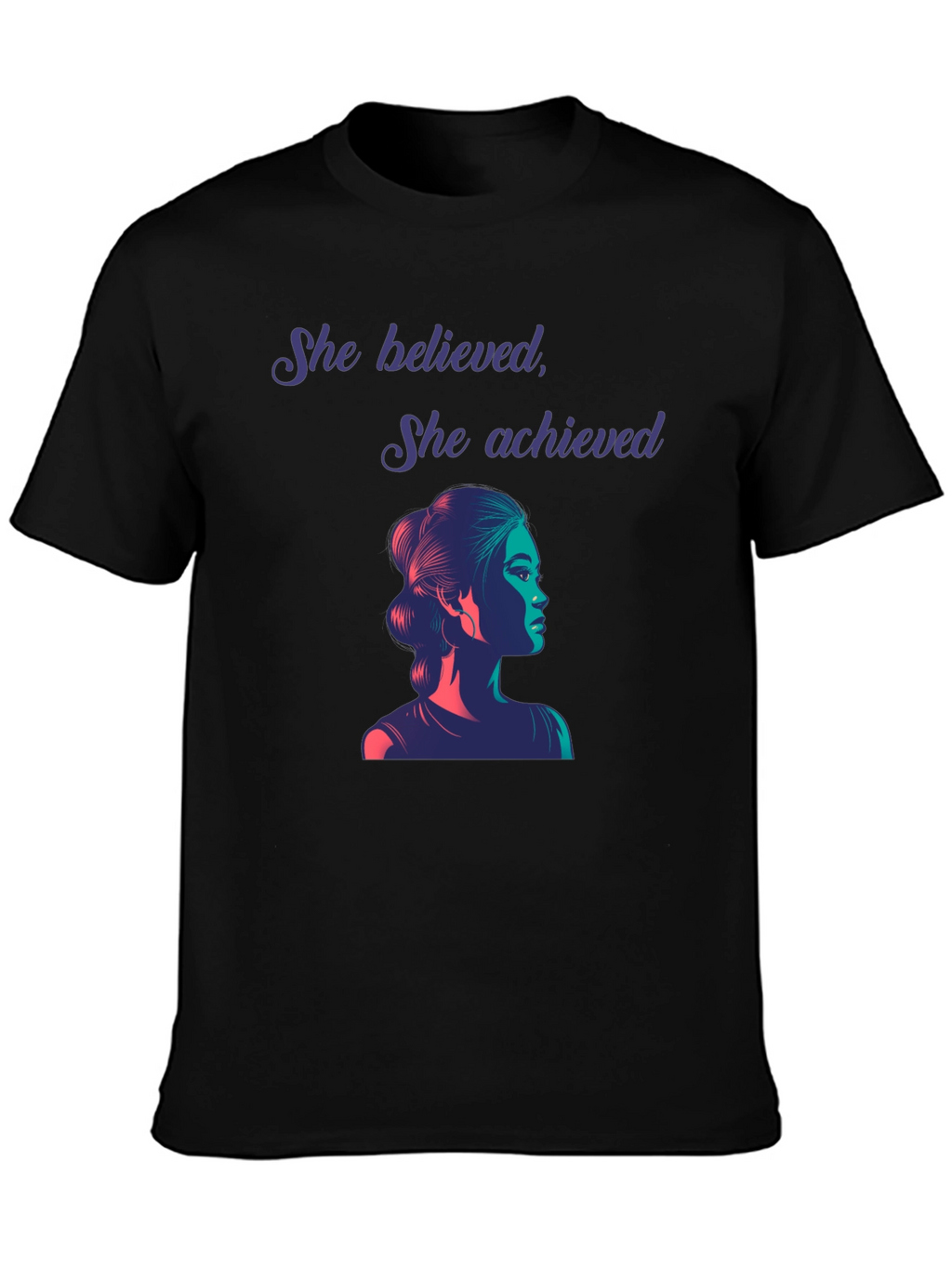 Empowered Woman Graphic Tee - She Believed She Achieved