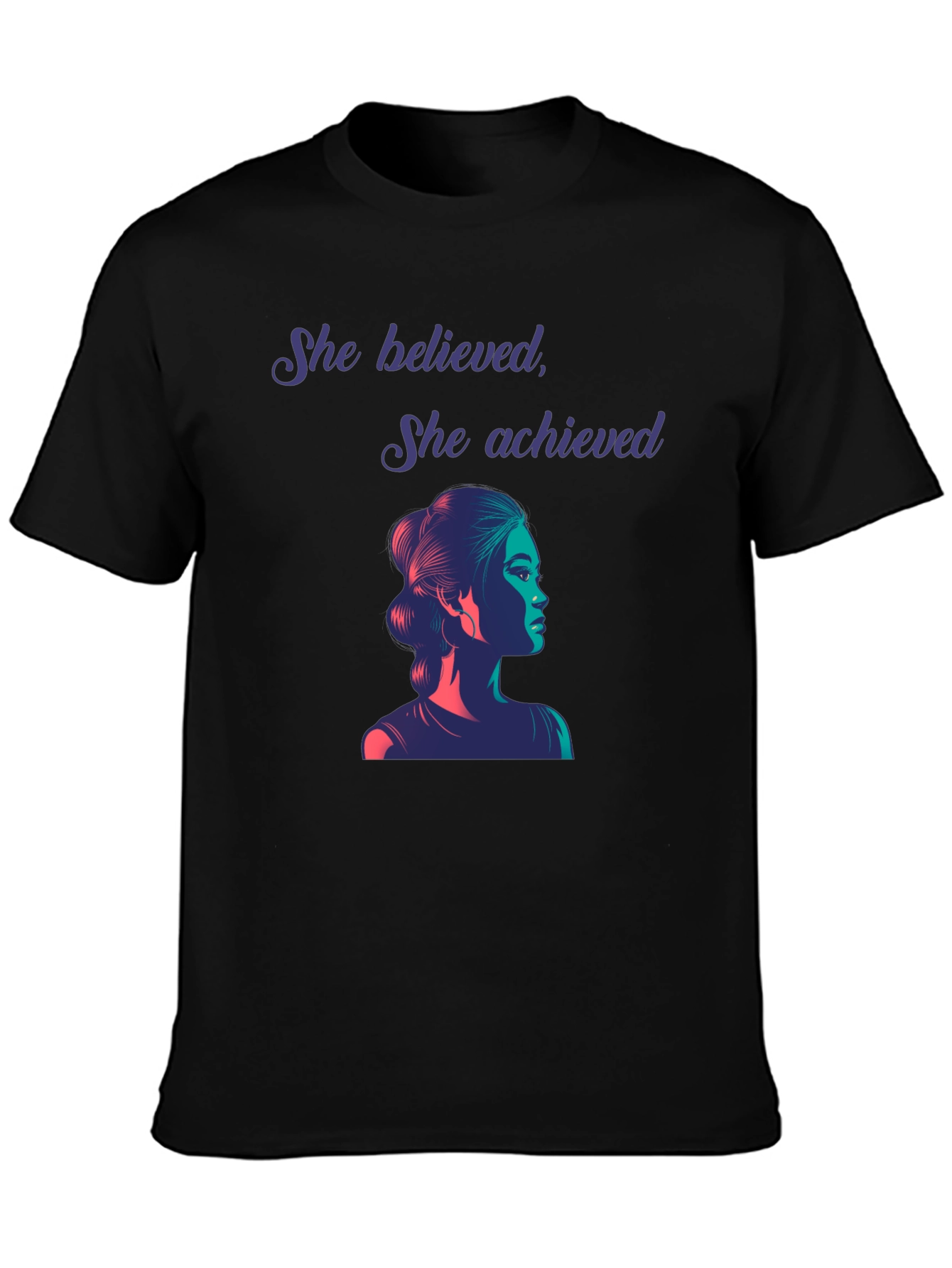 Empowered Woman Graphic Tee - She Believed She Achieved