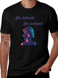 Empowered Woman Graphic Tee - She Believed She Achieved