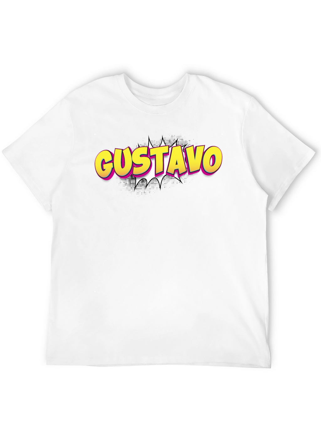 Gustavo Comic Style Black T-Shirt
