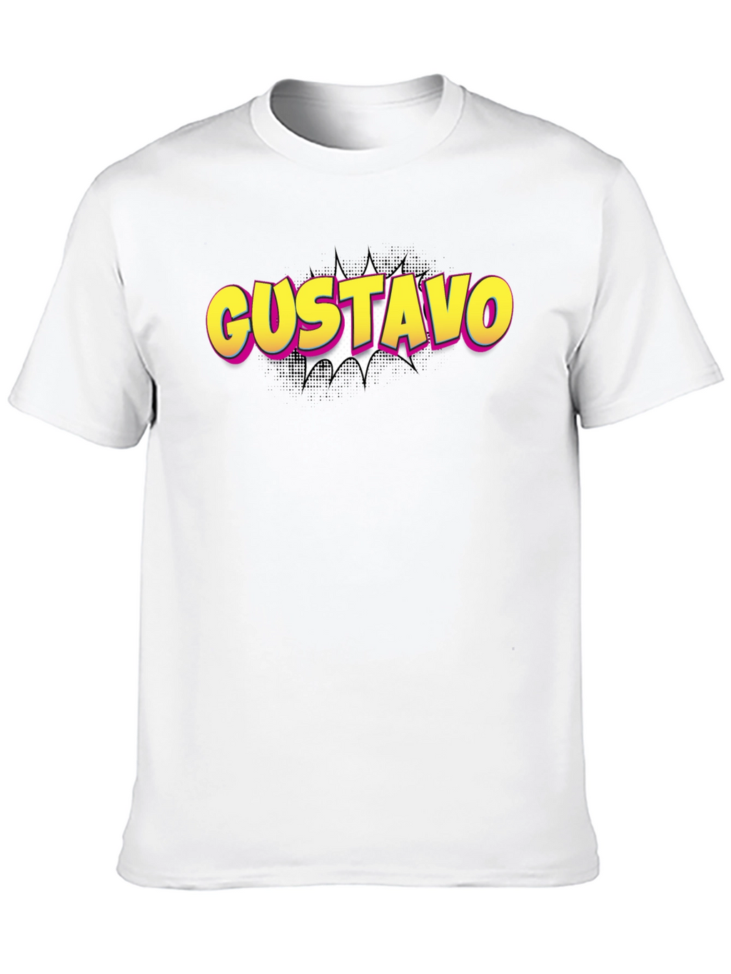 Gustavo Comic Style Black T-Shirt