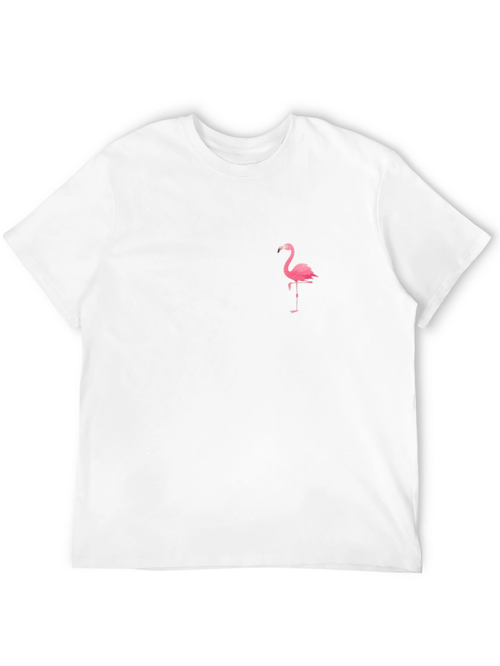 Black T-Shirt with Flamingo Graphic Print
