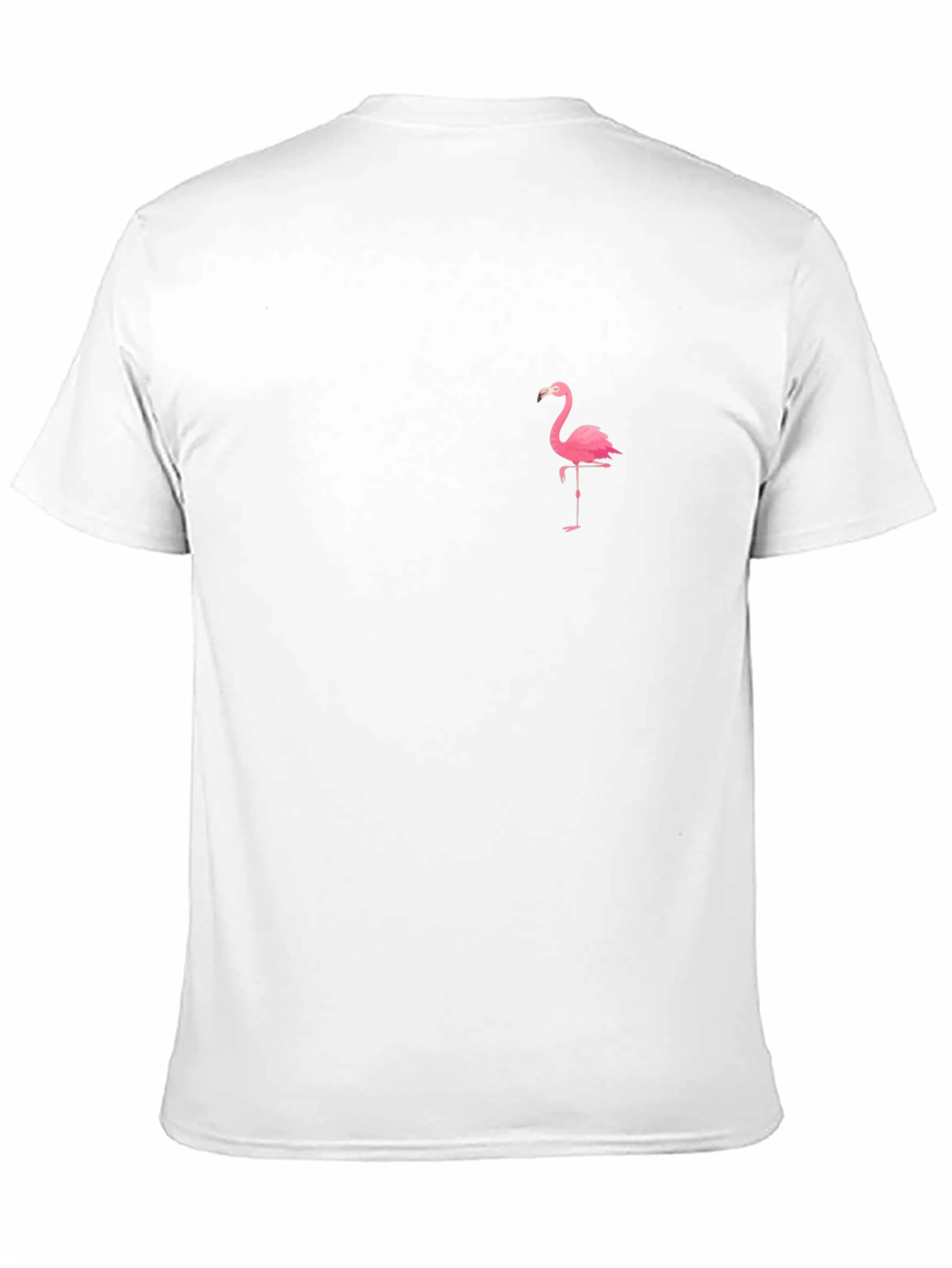 Black T-Shirt with Flamingo Graphic Print