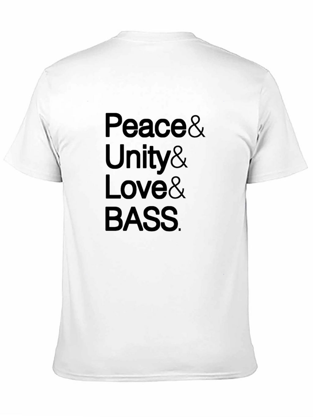 Peace Unity Love Bass Black Graphic Tee