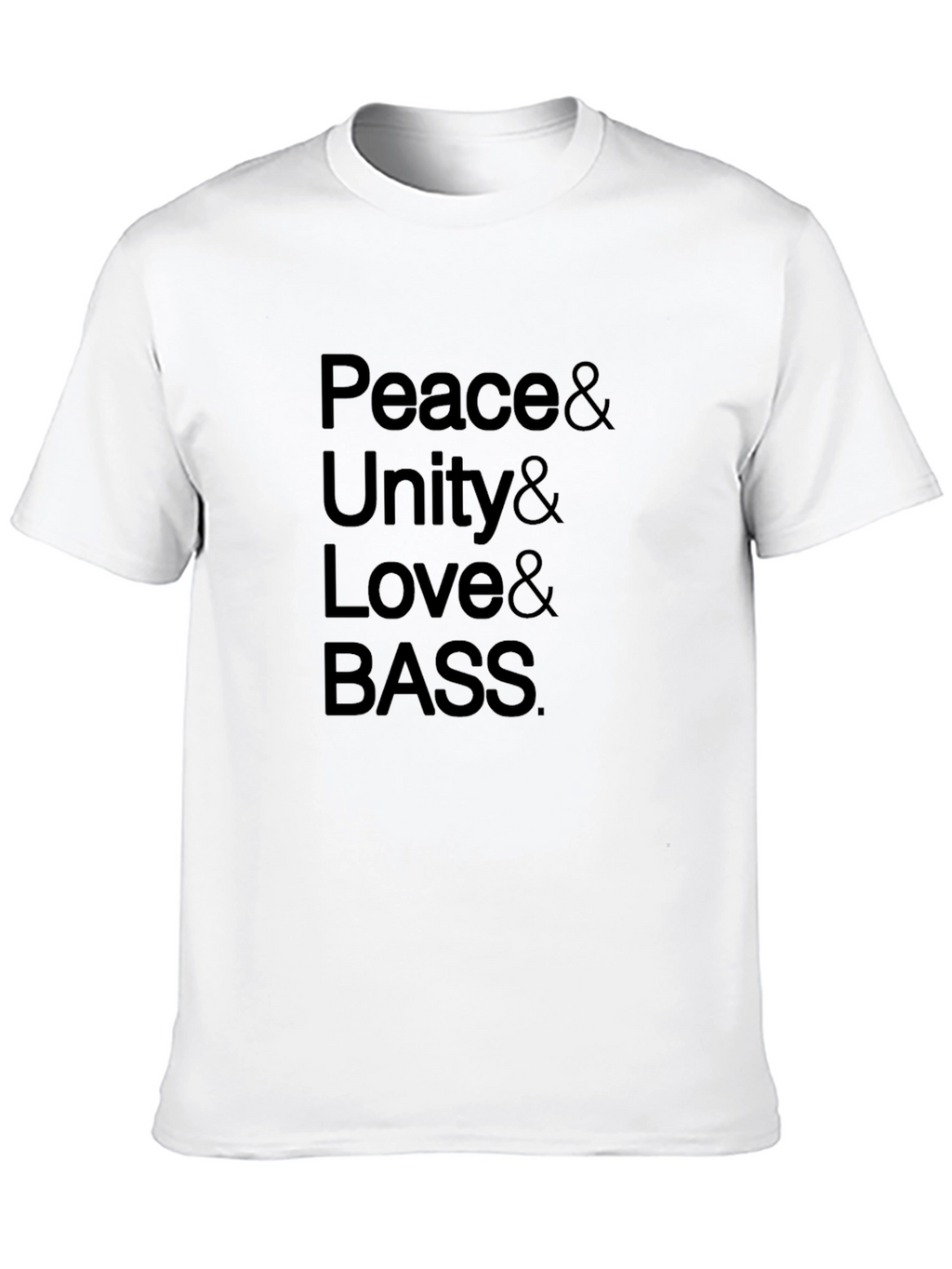 Peace Unity Love Bass Black Graphic Tee